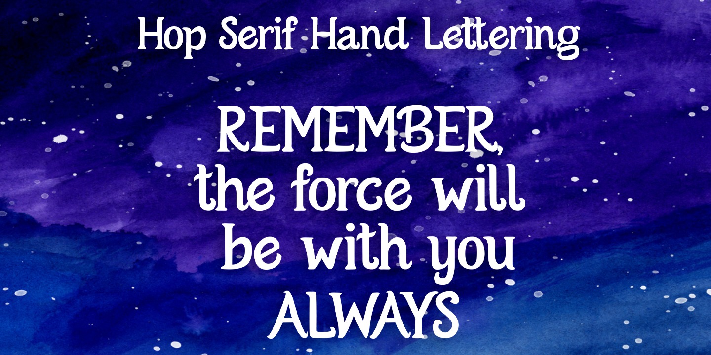 Przykład czcionki Hop Serif Hand Lettering Regular